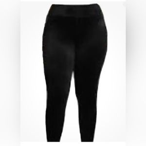 NO BOUNDARIES Womens Ankle Leggings Velour High Rise Size 1X 17 Juniors New